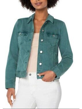 Liverpool Shale Green Denim Jacket 1X NWT